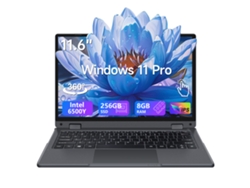 Portátil Vanwin Netbook con pantalla táctil de 11,6" con rotación de 360°, procesador Intel® Pentium® Gold 6500y, 8 GB de RAM y SSD de 256 GB.