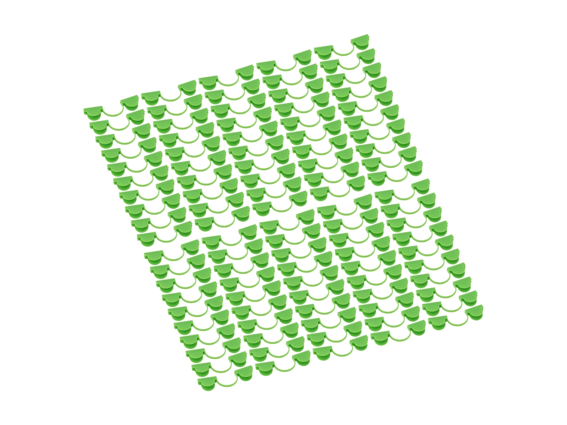 100 clips de plástico para arco de invernadero de doble cabezal de 7 mm
