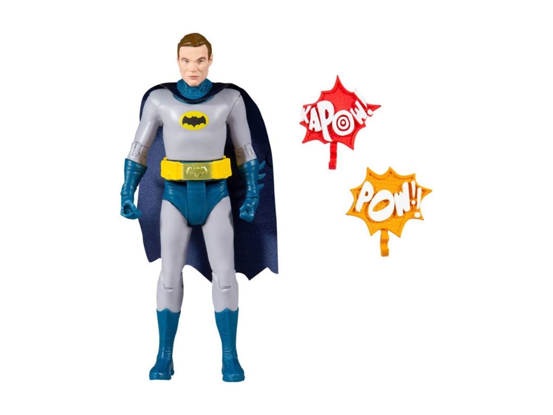 Figura de acción retro de DC Batman 66 Batman sin máscara MCFARLANE TOYS