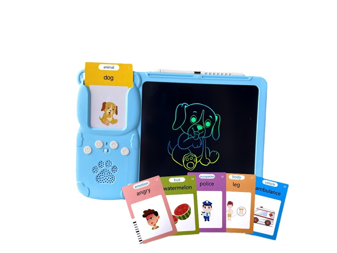 Tableta de dibujo educativa, juguete inteligente para niños, Sfushos (azul, totalmente en inglés, 224 páginas)