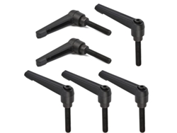 6 Mango De Palanca De Abrazadera M8, Mango Ajustable De Acero Inoxidable Con Rosca Macho 32mm (negro)