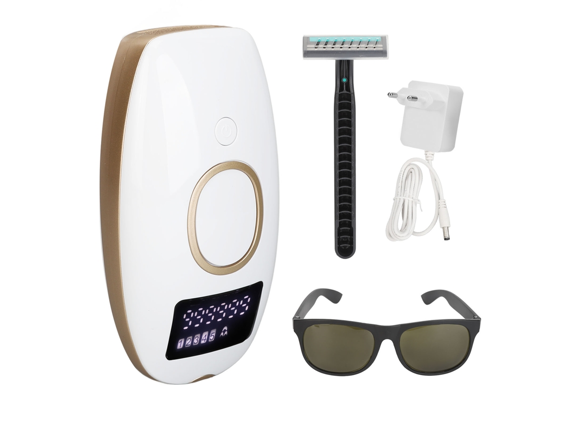 Dispositivo De Depilación Permanente Con Luz De Onda Roja, 5 Niveles, Portátil, Para Hogar, 100-240v, Plug Eu, Blanco