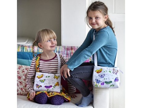 Bandolera infantil para colorear y aprender - mariposa EAT SLEEP DOODLE