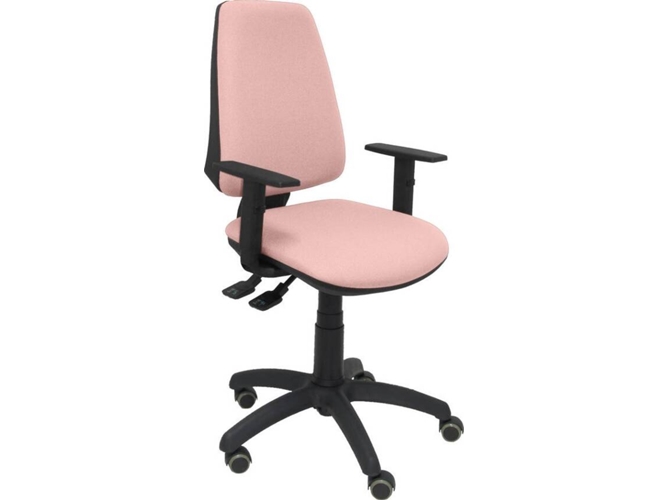 Silla de Escritorio Operativa PYC Elche S Rosa BA RP con ruedas antiarañazos (Brazos Ajustables - Tejido)