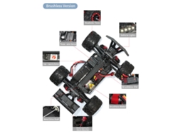 Versión Brushless Doradaenoze 9309e 309e Rtr 1/18 2.4g 4wd 40/60km/h Brushless Todoterreno Led Proporcional 2 Diferenciales Alta Velocidad Juguetes