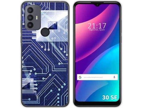 Carcasa para TCL 30 SE TUMUNDOSMARTPHONE Dibujos Circuito Multicolor