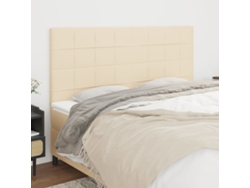 Cabeceros 4 Unidades De Tela Color Crema 90x5x78/88 Cm