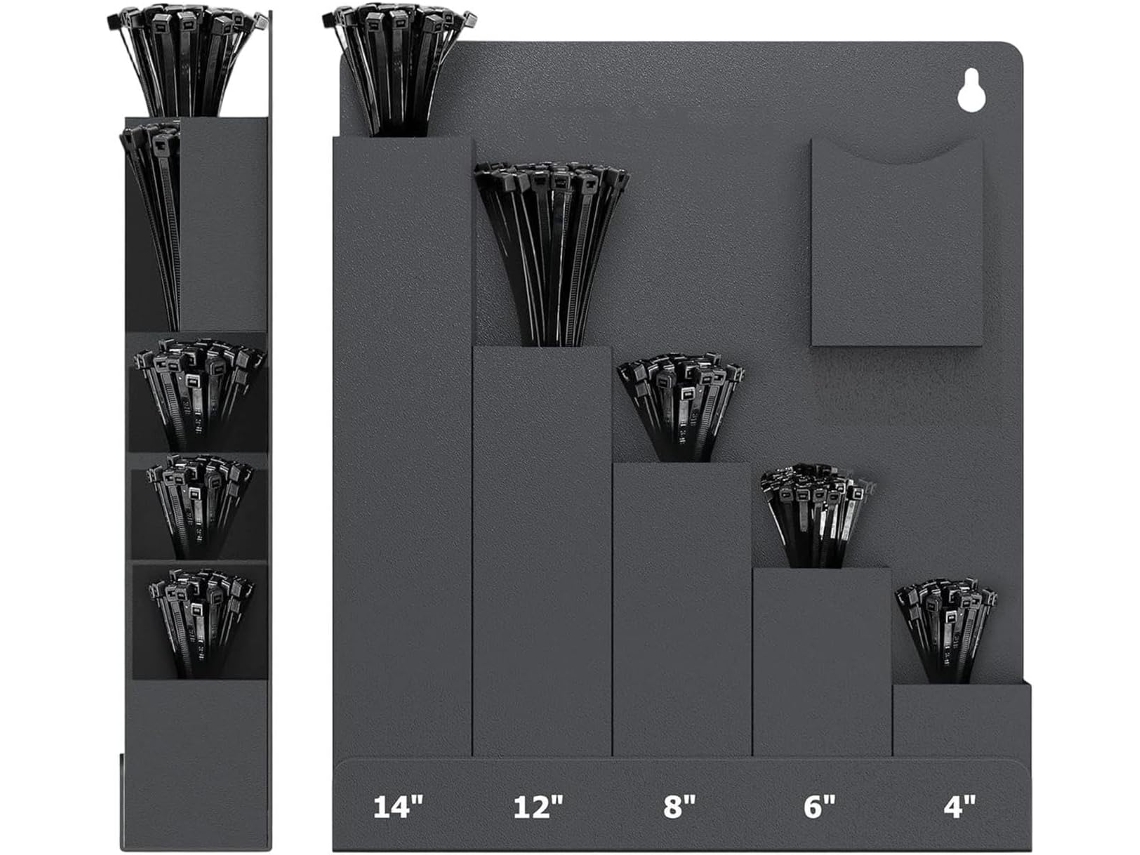 Bridas Para Cables De Montaje En Pared | Organizador De 6 Compartimentos