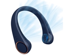 Ventilador de Cuello Portátil ENZON 3 Velocidades Saída de Ar 78 Azul