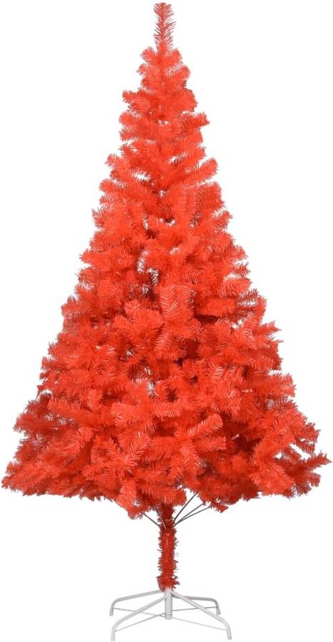 Árbol de Navidad VIDAXL con Soporte (Rojo - 120x240 cm)