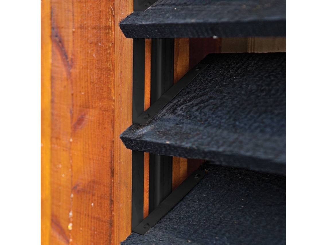 Flex Fence Estores Exteriores en Acero Inoxidable Negro 95 Cm WOVAR
