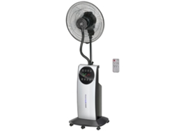 Ventilador Nebulizador, 90w, 3 Modos, 3 Velocidades, Mando A Distancia, Temporizador 12h, Oscilación 70°, Gris/negro