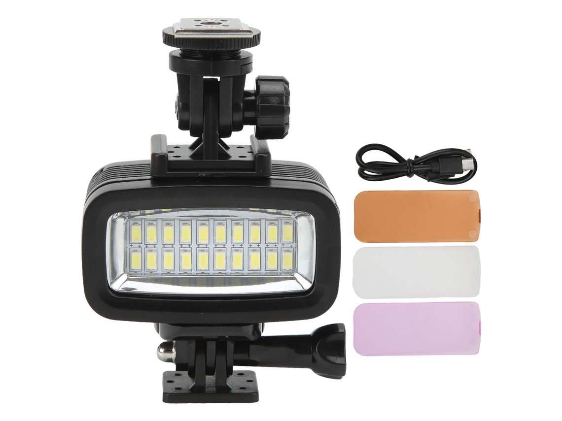 TRUYUETY Luz Subacuática 40m para Vídeo, Luz Nocturna Impermeable IPX8 para Buceo, Cámara DJI OSMO ACTION