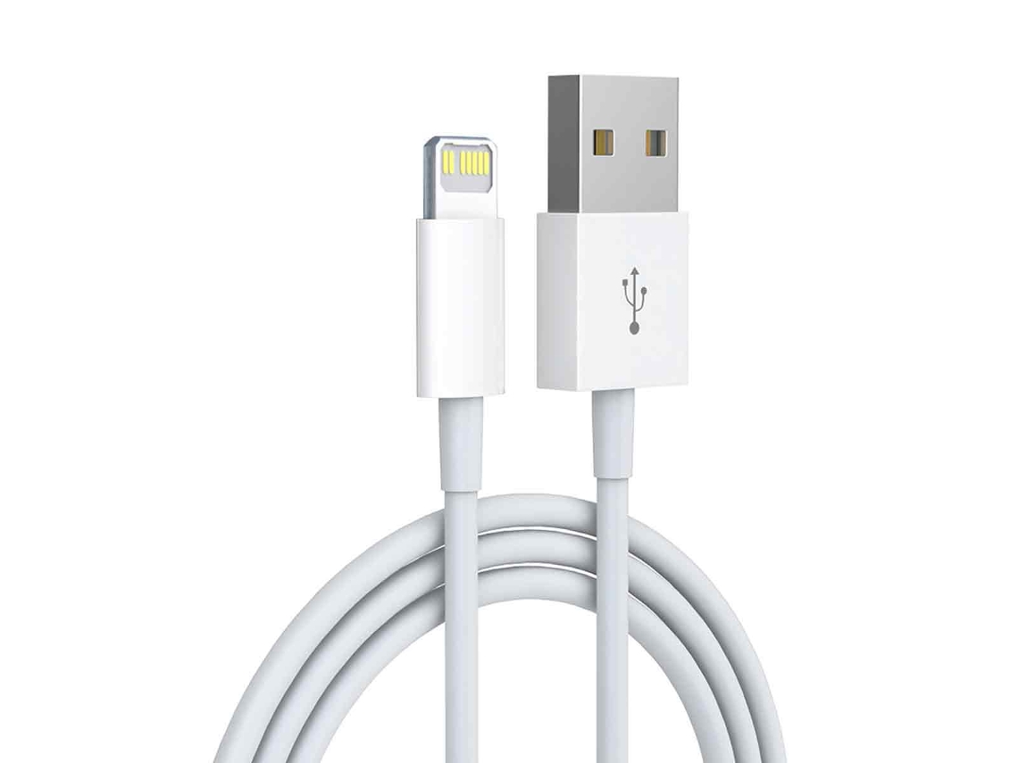 Cable USB Lightning Apple Md818zm/a de 1 m, color blanco