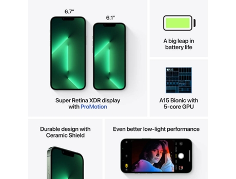 iPhone 13 Pro Max APPLE (6.7'' - 512 GB - Verde Alpino)
