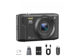Câmara Digital De Alta Definição 5k, Função Wi Fi, Resolução De 72 Megapixéis, Zoom Ótico De 16x Preto Halinuia