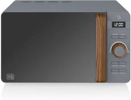 Microondas SWAN SM22036 (20L - Sin Grill - Gris)