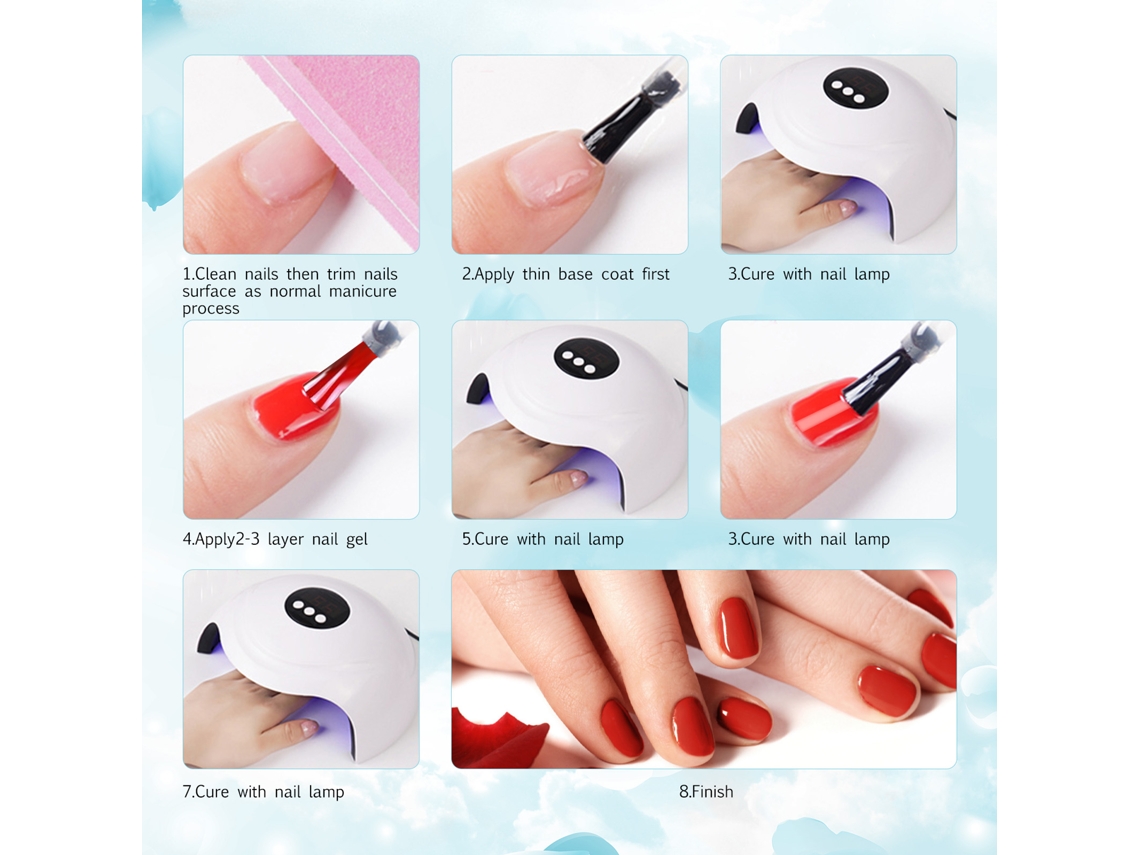 Kit de esmalte em gel Bestauty 36 Cores Unha Em 8ml com pincel e Lixa para unhas de remoção UV