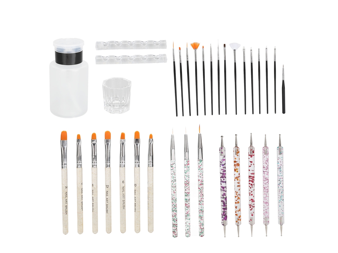 36 pinceles de gel para uñas: herramientas profesionales para el diseño de uñas en salones de belleza y en casa.