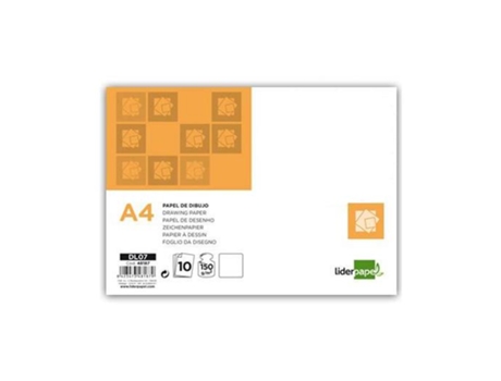 Papel Dibujo Liderpaper Din-A4 Marca Mayor 150 Gr. -Paquete 10 Hojas