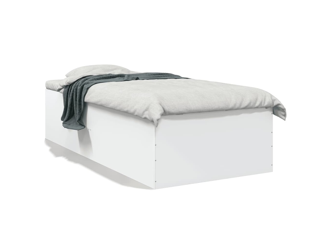 Maison Exclusive - Estructura De Cama Madera De Ingeniería Blanca 90x200 Cm