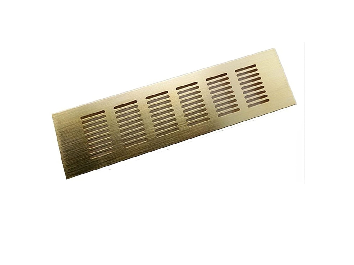 Rejillas De Ventilación, Rejilla Ventilación Rectangular Malla Transpirable En Aleación Aluminio, 200 Mm An...