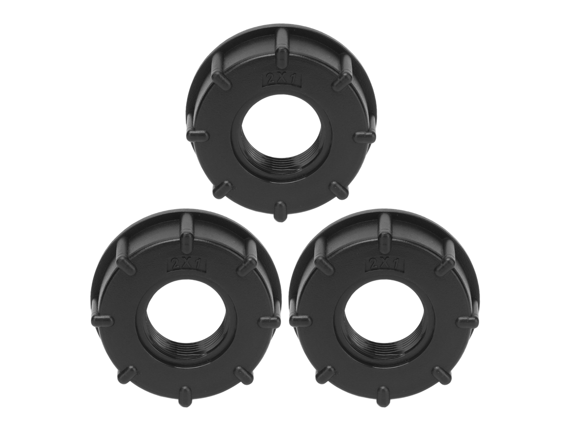 3 Peças Conector De Tanque Ibc Adaptador De Descarregamento De Mangueira Com Rosca Grossa 60mm Diâmetro Interior Plástico G1