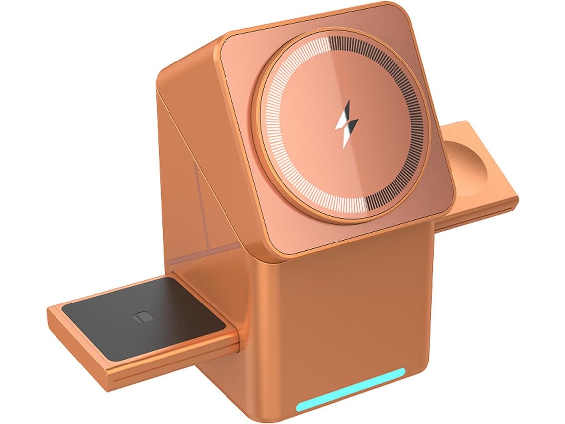 Base De Carga Rápida De 15 W Con Rotación Automática, Abs, Para Dispositivos.