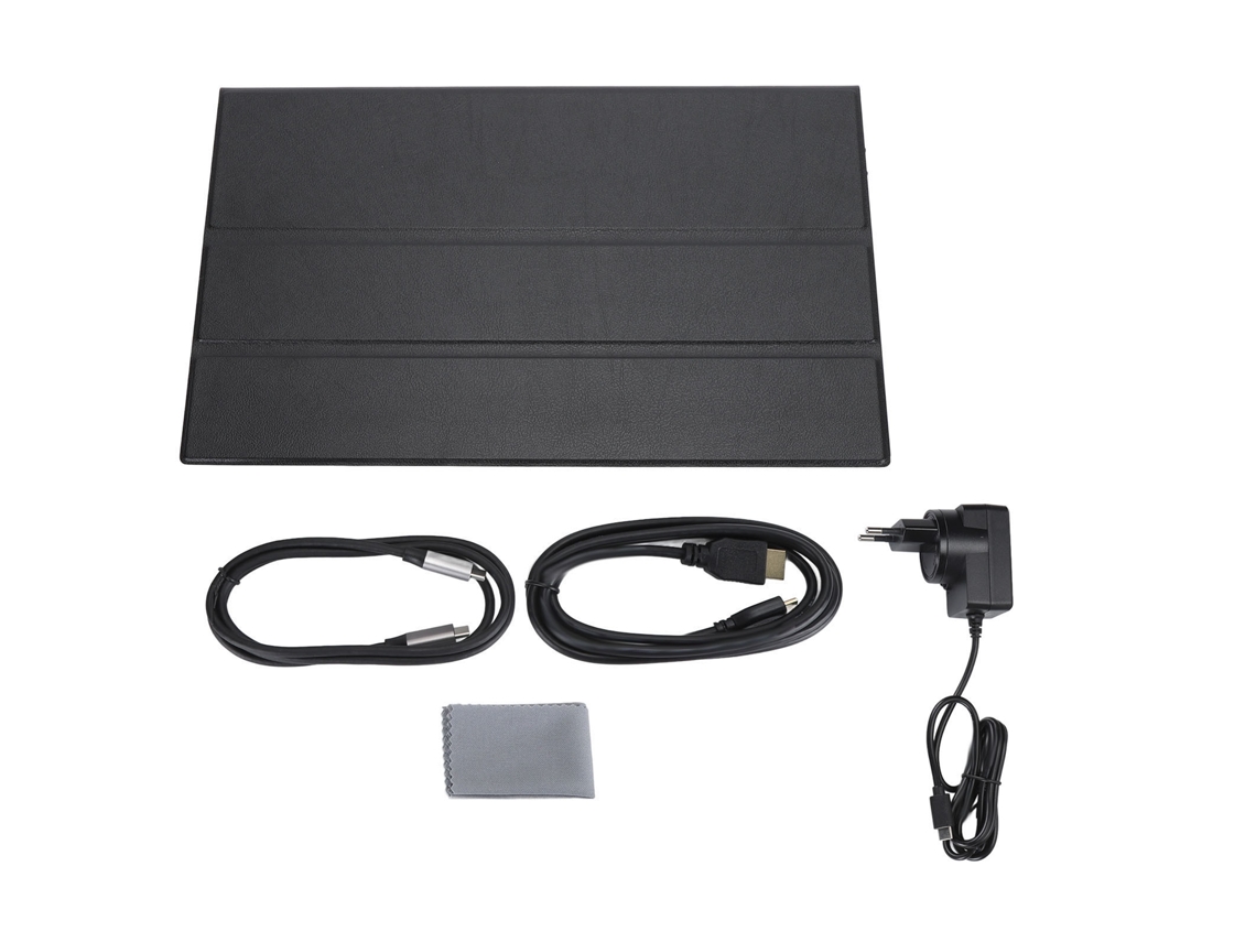 Monitor Portátil De 15.6 Pulgadas Fhd 1080p, Pantalla Externa Secundaria Con Funda, Enchufe Eu