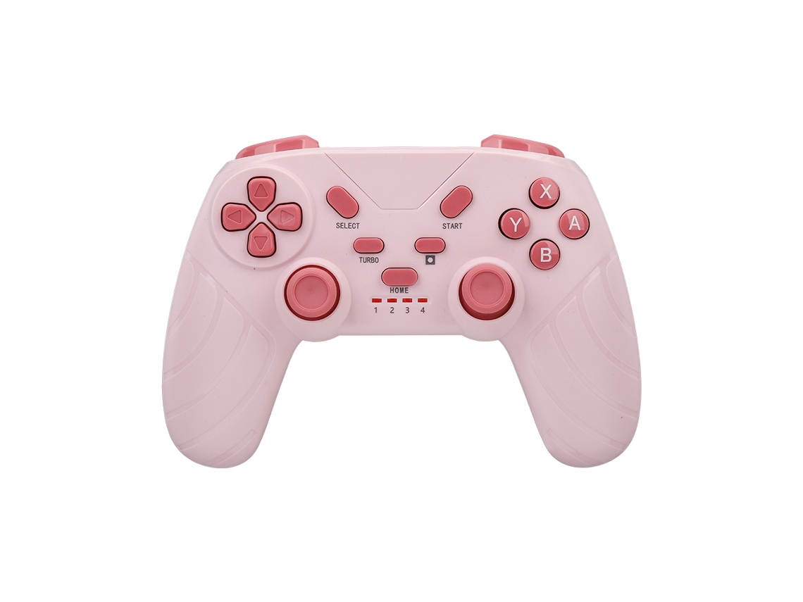 Mando inalámbrico Bluetooth Pro 6 en 1 para Switch 2, PC, Android TV e iOS, con sensor de movimiento y doble vibración, color rosa. Aeuzwr