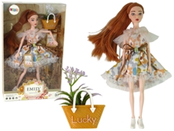 Muñeca bebé Emily Autumn con cabello rojo y flores B.active