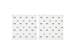 2 fundas de almohada blancas suaves con diseño de fantasmas, de poliéster afelpado para sofá, 45x45cm
