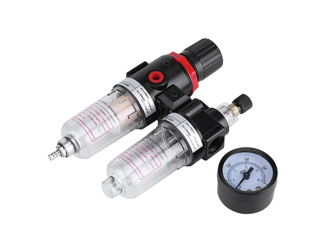Regulador Filtro Lubricador Aire Compresor 1/4 Separador De Aceite Y Agua Presión 0,05-0,85 Mpa
