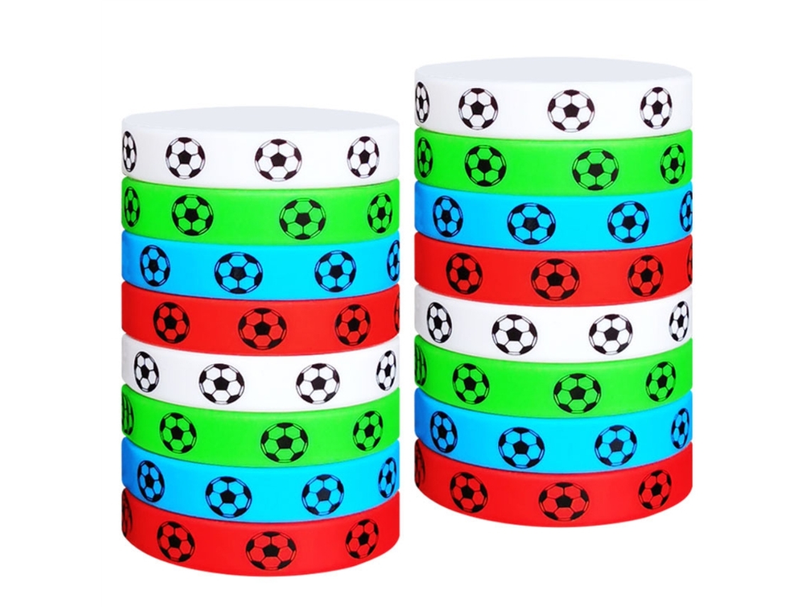 16 Pulseras Deportivas De Silicona Para Fútbol, Ideales Para Aficionados, Regalos De Fiesta Y Decoración.