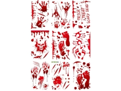 2026-stickers De Manchas De Sangre Y Huellas Para Decoración De Halloween Ventana Pared Cristal