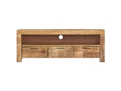 Maison Exclusive - Mueble Para Tv De Madera Maciza De Mango Rugosa 110x30x40 Cm