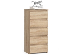 Cómoda Akord Cl5 Roble Sonoma 40 Cm 5 Cajones Frente En Color Roble Sonoma 40x35x92 Cm