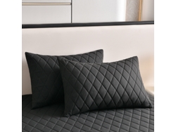 2pack Protectores De Almohada Impermeables Eifson Acolchados 50x66cm (negro)