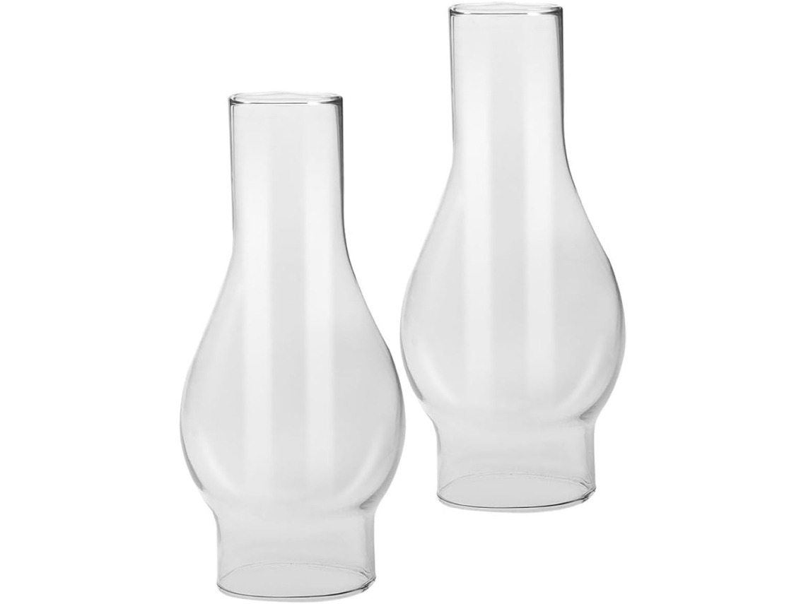 Cristal Para Lámpara De Aceite, 2 Piezas, Diámetro De La Base 52 Cm, Estilo Vintage, Resistente Al Viento, Compatible Con Lámparas.
