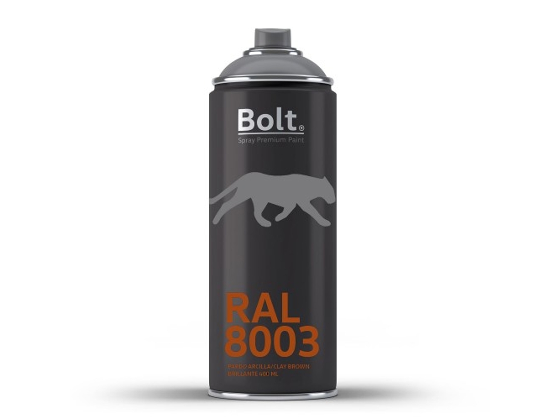 Spray Bolt Premium Acrilico Brillante Ral 400 Ml (Ral 8003 Pardo Arcilla)