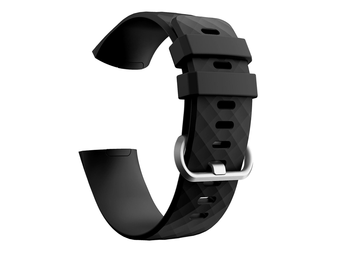 Correa de repuesto de silicona con grano de diamante para Fitbit Charge3/Charge4 Ly Ebike Smartwatch (grande)