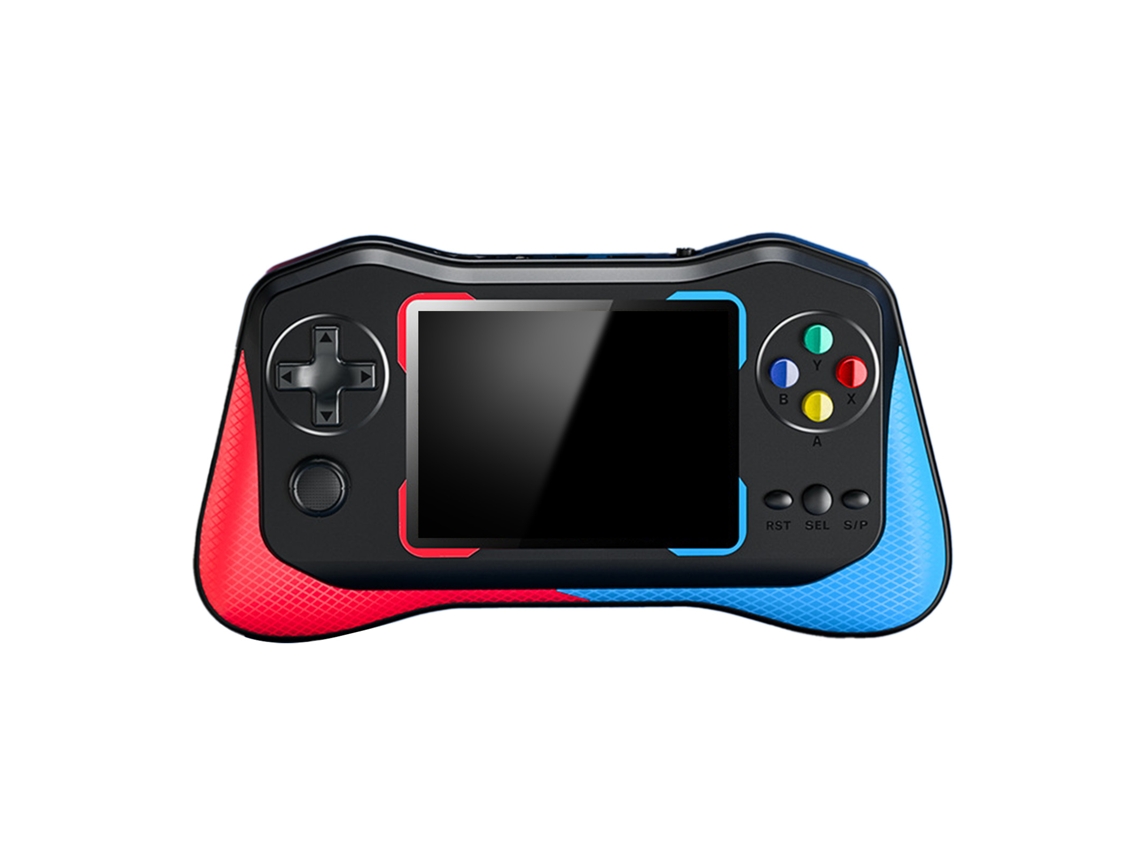 Ats-consola De Juegos Portátil Con 500 Juegos Integrados Pantalla Hd 3.5 Pulgadas Regalo Retro Para Niños Y Adultos Rojo Con Azul