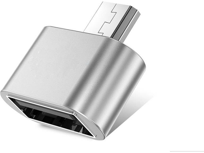 Adaptador MicroUSB a OTG Plateado