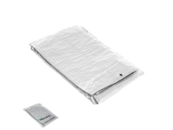 Lona impermeable reforzada 3x4 metros (aproximadamente) con ojetes metálicos, lona de protección duradera, color blanco.