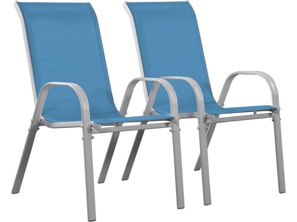 Sillas de Jardín HABITAT ET JARDIN Cordoba (Azul - Acero - 53.5x75x92 cm)