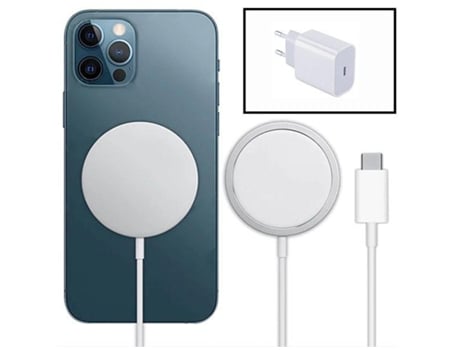 Kit Base Cargador Tipo C Fastcharge 18W Cargador Rápido Inalámbrico Magnético Iphone 12 Pro