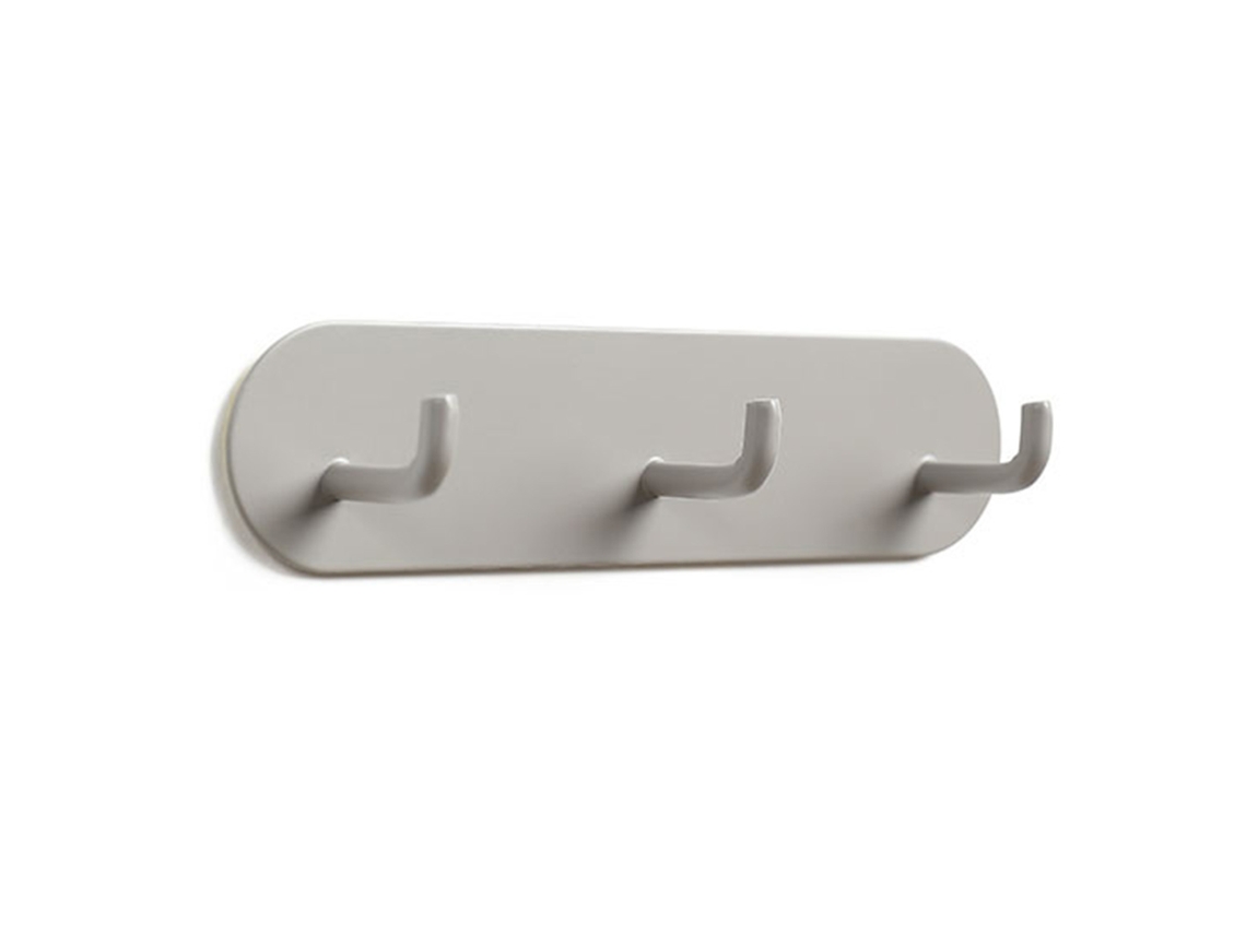 Ganchos autoadhesivos de hierro sin necesidad de taladrar para colgar en la pared, para llaves, toallas, refugios, hogar, baño, gris claro.