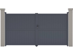 Portón Jardín HABITAT ET JARDIN Maurice (Gris - Aluminio - 349.5x180.9 cm)