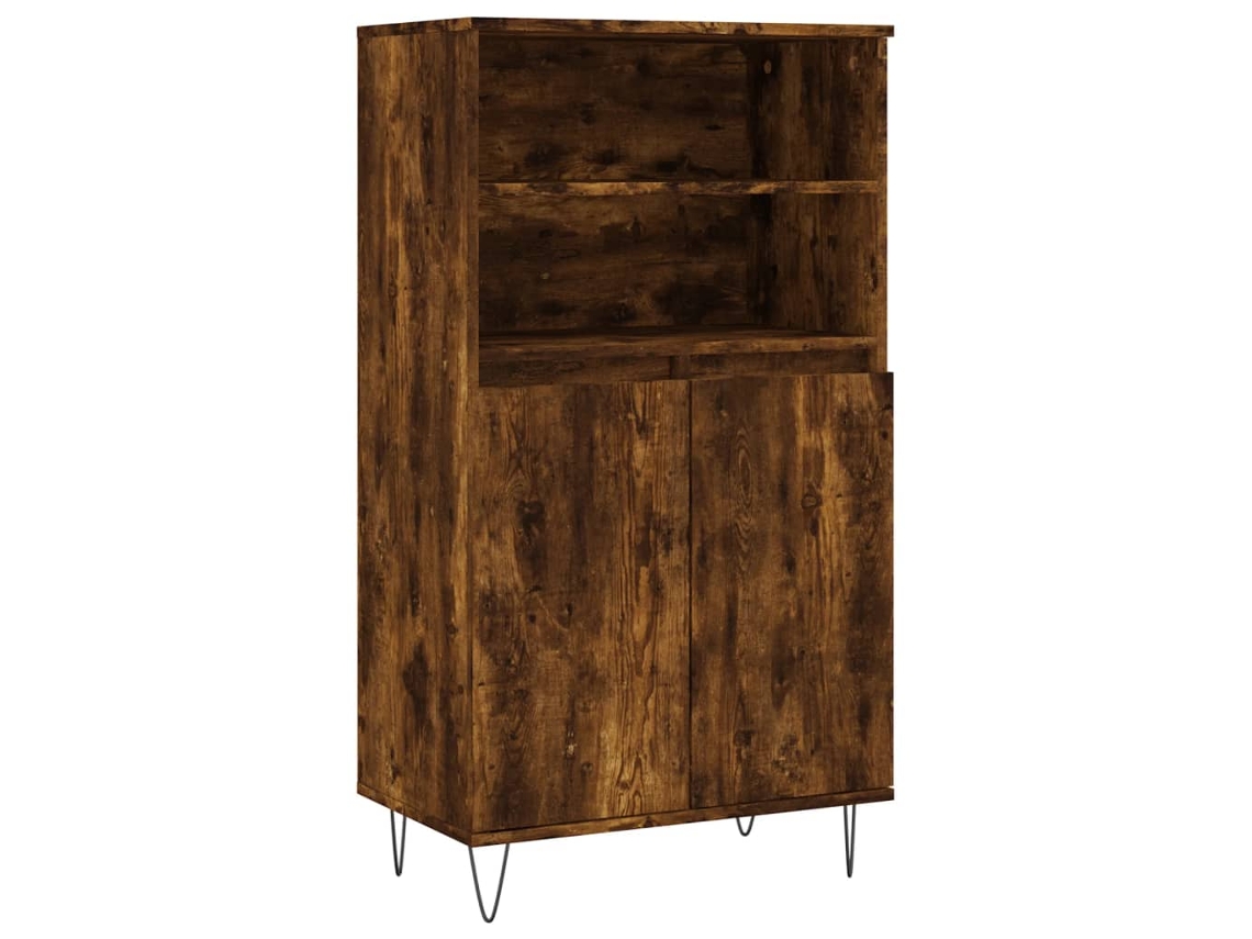 Maison Exclusive - Aparador Alto Madera Contrachapada Roble Ahumado 60x36x110 Cm