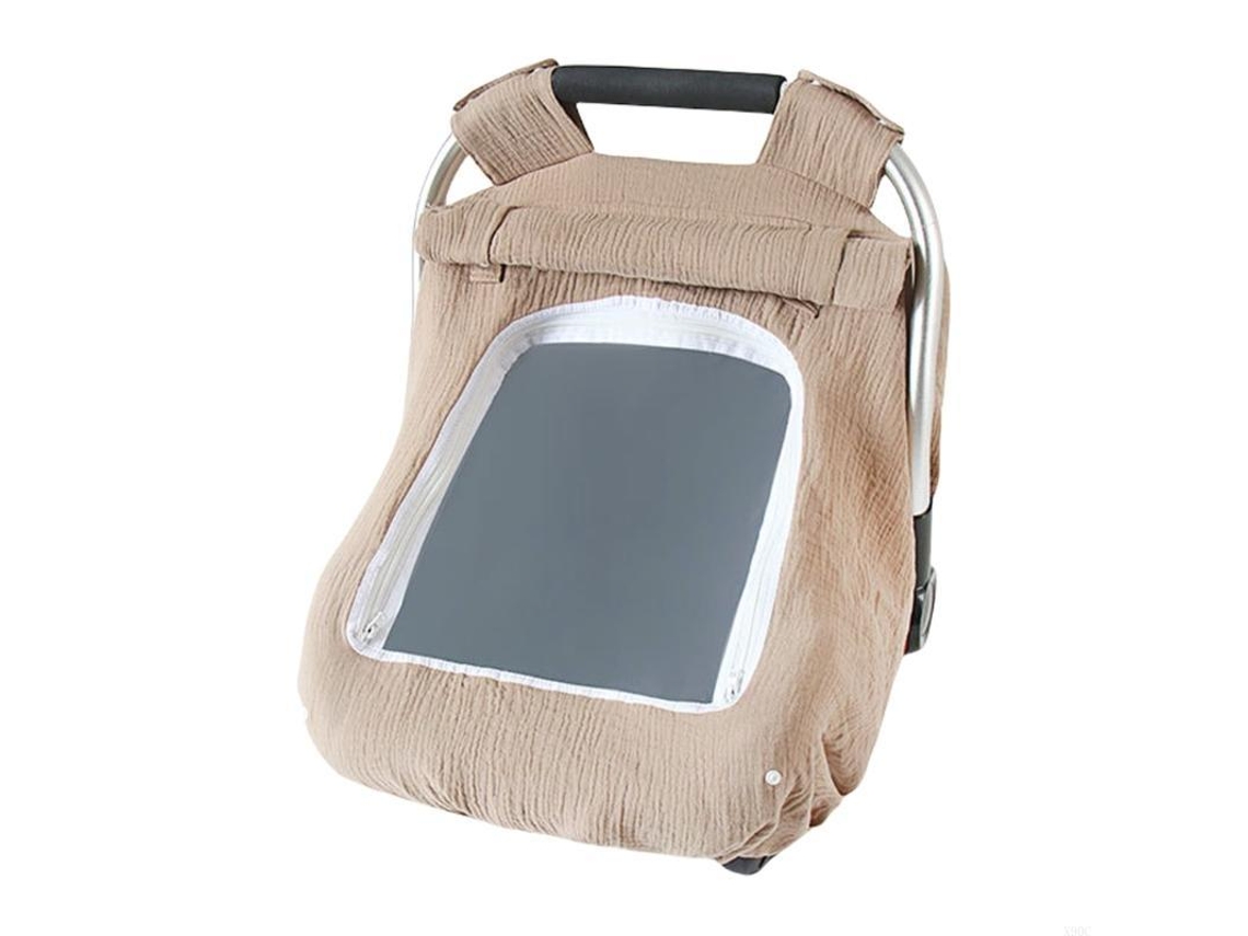 Funda para asiento de coche Chrui Baby, resistente al viento, cesta portabebés para recién nacidos (marrón claro)